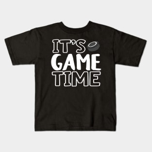 "It's Game Time", Hockey White Kids T-Shirt
